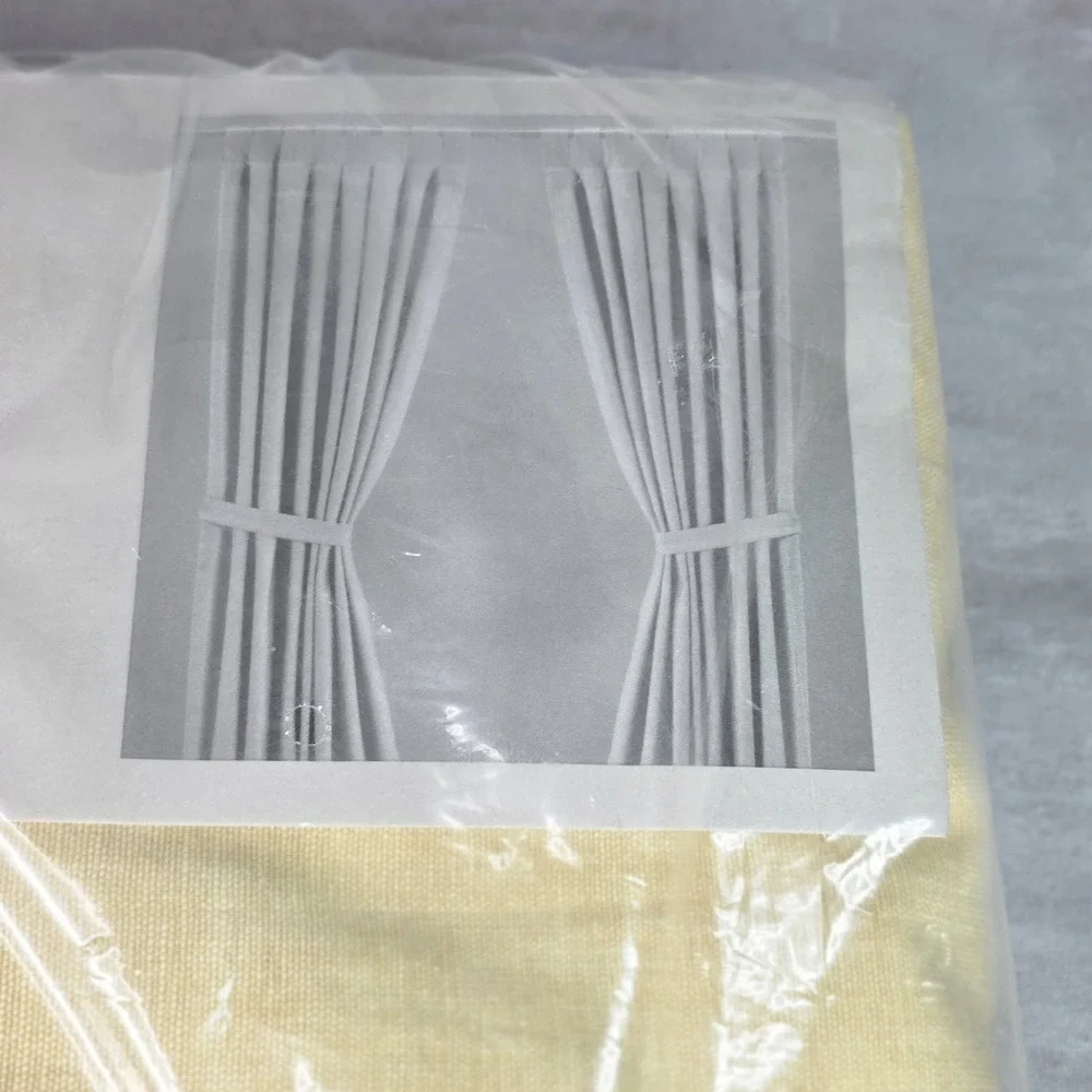 IKEA Lenda Curtains 1 Pair W.Tie BacksYellow 55x118